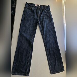 Levi Strauss 514 Straight Leg Denim Dark Indigo Blue Minimalist Core Indie Skate